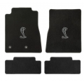 64-73 Floor mats, black w/Cobra emblem (convertible)
